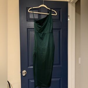 Windsor Elegant Green Satin Dress